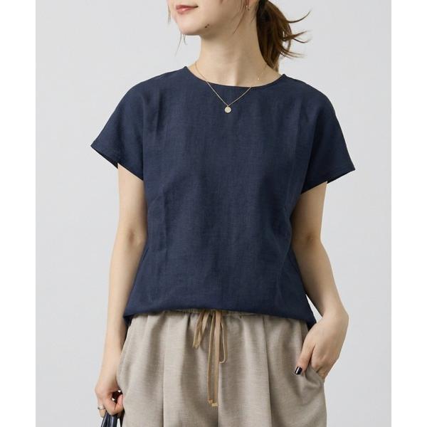 ブラウス シャツ リネン混フレンチコクーンブラウス レディース