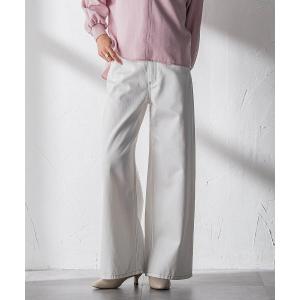 ジーンズ デニム デニムパンツ デニムワイドパンツ「洗濯機で洗える」 レディース