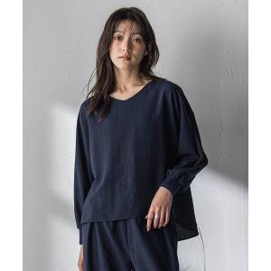 ブラウス シャツ 「一瞬で楽とキレイを叶える」タンブラーオックスギャザー袖ブラウス「手洗い可能」 レディース