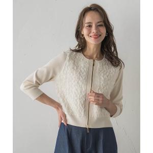 カーディガン FAIRY AIRYジップカーディガン レディース