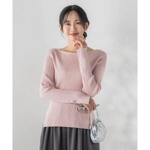 ニット セーター 配色RIBニット「手洗い可能」 レディース