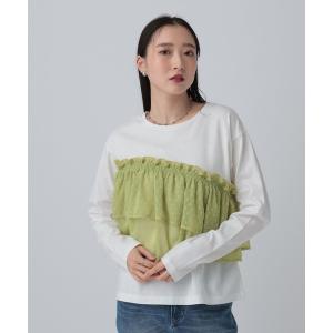 tシャツ ドット柄ドッキングプルオーバー 647...の商品画像