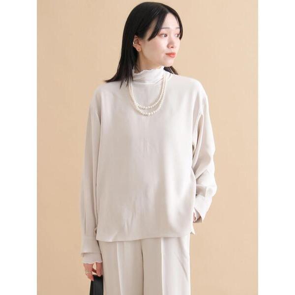 ブラウス シャツ ノーカラーブラウス レディース