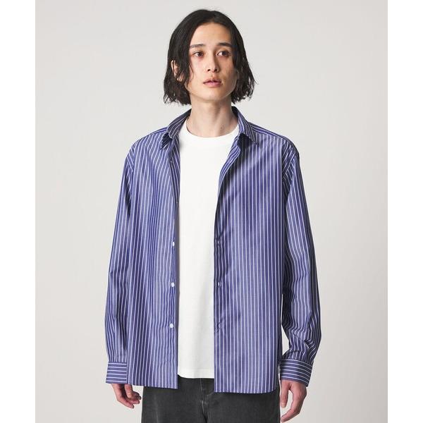 シャツ ブルーパターン ドレープ リラックスシャツ「A DAY IN THE LIFE」 メンズ