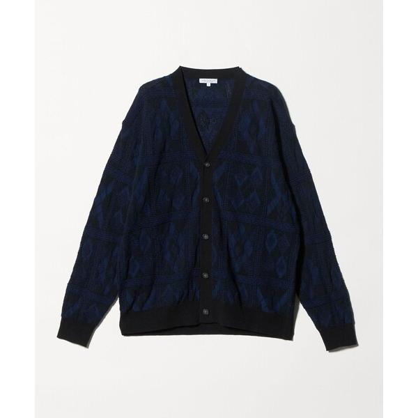 セーター ニット アブストラクト パターン Vネックカーディガン-ウォッシャブル-「A DAY IN...