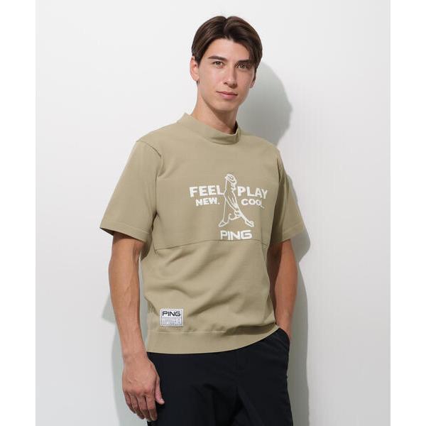 セーター ニット 「PING APPAREL」Mr.PING 半袖ハイネックニットプルオーバー 「G...