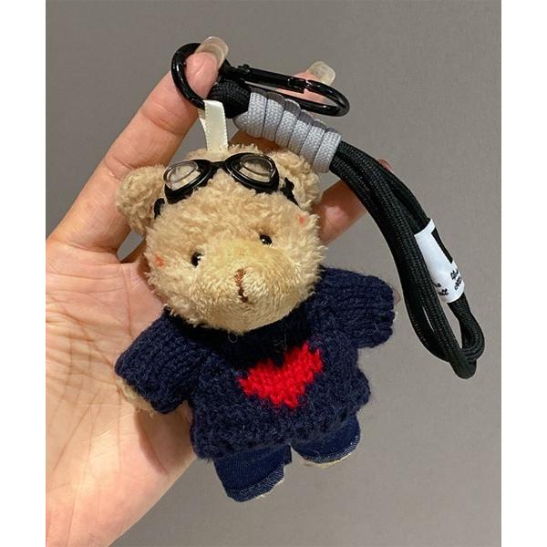 キーホルダー くまさんバッグチャーム可愛いキーホルダー