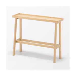 家具 竹材　スリムトレーテーブル　約幅５４．５×奥行１７×高さ４２ｃｍ