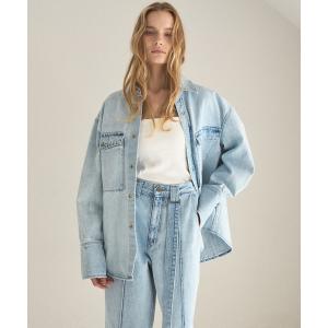ブラウス シャツ ICE Bleach Denim Shirt Jacket レディース