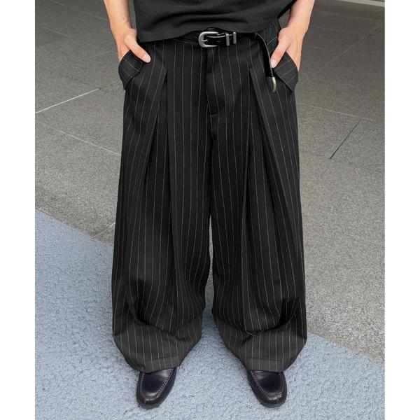 ワイドパンツ スラックス Vertical wide tuck slacks / バーティカルワイド...