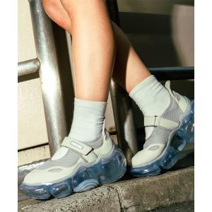 スニーカー grounds「グラウンズ」 - ウィメンズ スニーカー「MOOPIE MARY JANE GRAY/ICE GRAY 472」