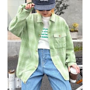 ブラウス シャツ 「着心地」ユニセックス/シアサッカーフェードチェックシャツ レディース メンズ