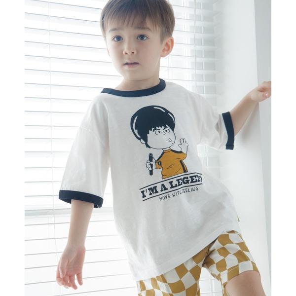 tシャツ カンフーレジェンド半袖リンガーTシャツ80〜140cm キッズ 子供服 男の子 女の子