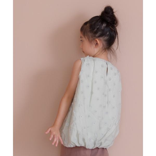 ブラウス シャツ シアーフラワーバルーンブラウス80〜140cm キッズ 子供服 女の子