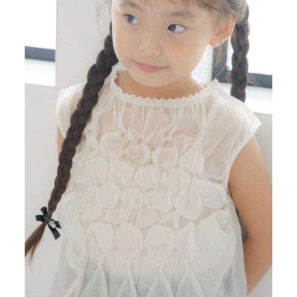 ブラウス シャツ キャミ付きシアーブラウス80〜140cm キッズ 子供服 女の子