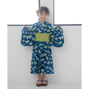 甚平 浴衣 モダン金魚柄浴衣 キッズ 子供 男の子 女の子