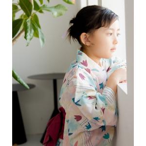甚平 浴衣 水彩柄浴衣 キッズ 子供 男の子 女の子