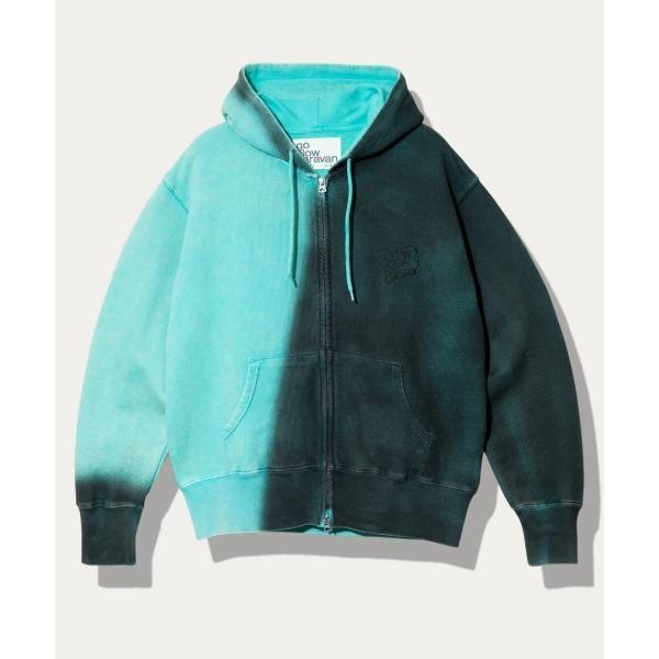 パーカー UNIQUEインレイG/D 2TONE　スプレーカラー  ZIP フーディー メンズ レデ...