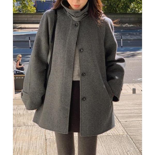 「semplice」 ダッフルコート F グレー レディース