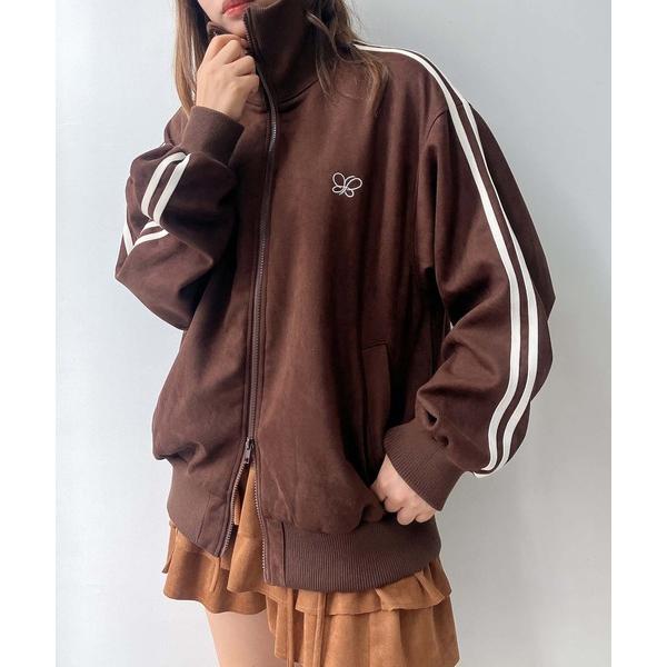 「AS KNOW AS plus」 ジャージブルゾン FREE ブラウン レディース