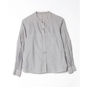 「GLOBAL WORK」 長袖ブラウス M グレー レディース