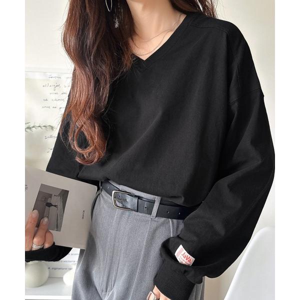 「Java」 長袖カットソー MEDIUM ブラック レディース