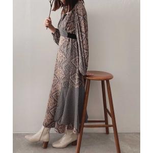 「ADIRA」 長袖ワンピース MEDIUM ベージュ レディース