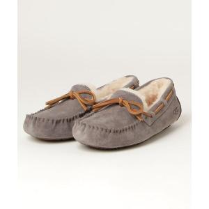 「UGG」 モカシンシューズ 24cm グレー レディース