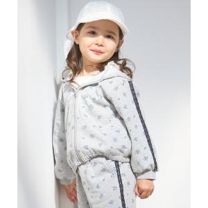 パーカー 「リンク/防花粉」花柄ジップパーカー キッズ 子供服 女の子