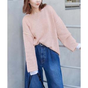 ニット セーター 「追加2」テープヤーンDROPプルオーバー レディース