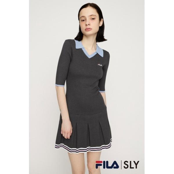 ワンピース FILA x SLY BOX PLEATS S/OP フィラスライボックスプリーツショー...