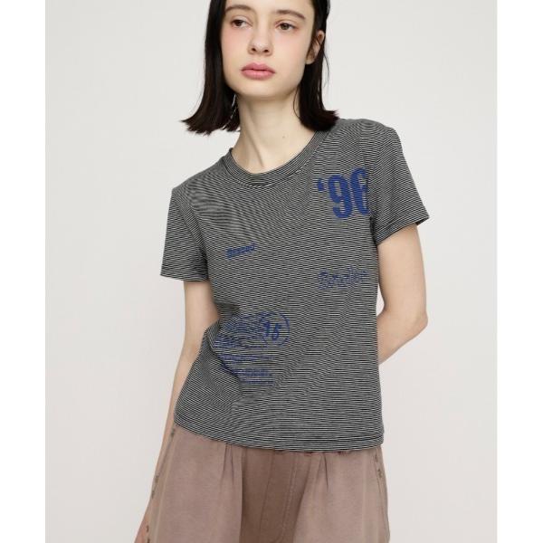 tシャツ BORDER ON GRAPHIC T/SH ボーダーオングラフィックTシャツ 春服 夏服...