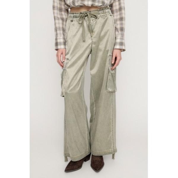カーゴパンツ WASHED SATIN CARGO PT ウォッシュドサテンカーゴパンツ 春服 レデ...