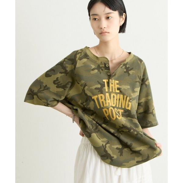 ヘンリーネック tシャツ 「UNISEX」ピグメント加工ラグランワッフルヘンリーTEE メンズ レデ...