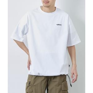tシャツ 「＋phenix/プラスフェニックス」 別注 ワンポイント刺繍ロゴ ドローコードTシャツ メンズ レディース