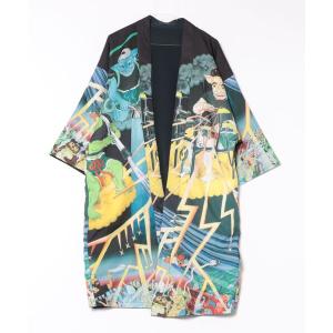 カーディガン 「鈴木ひょっとこ×倭物やカヤ」リバーシブル羽織 メンズ レディース