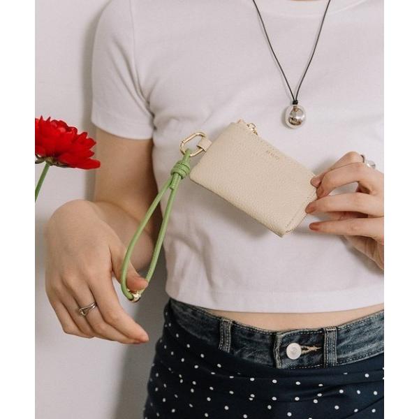 「BEAURE/ビュレ」カウレザー ハンドストラップ付き バイカラー フラグメント ケース