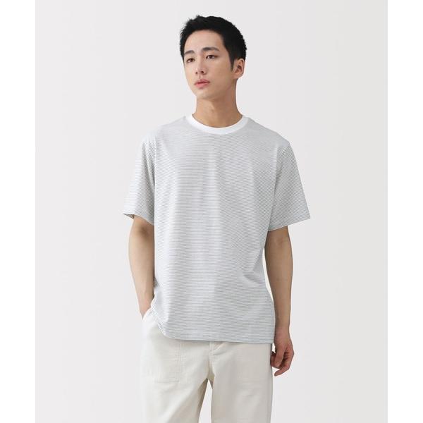 tシャツ 紳士　天竺編みクルーネック半袖Ｔシャツ（ボーダー） メンズ レディース