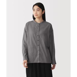 ブラウス シャツ 婦人 強撚 シアー長袖シャツ レディース