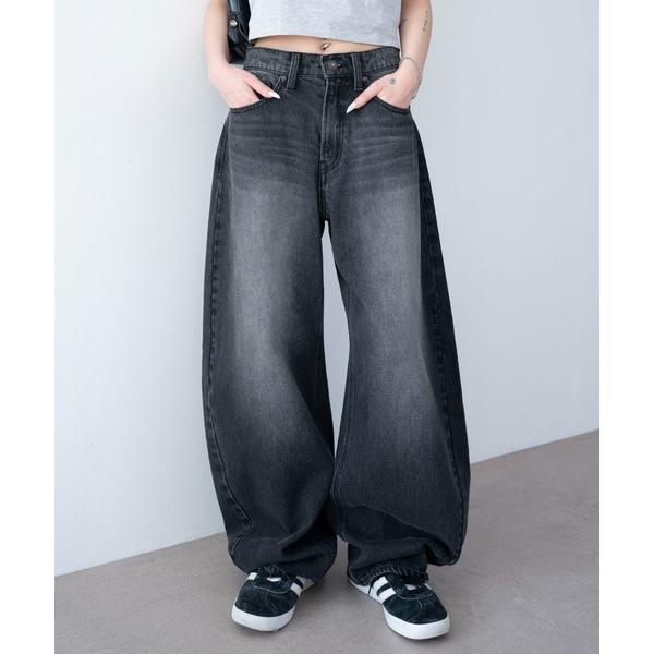 ジーンズ デニム デニムパンツ WEGO/「26年春夏新作」ワイドカーブデニムパンツ レディース