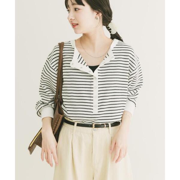 tシャツ 2WAYワッフルプルオーバー レディース