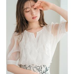 ブラウス シャツ 半袖 2026春夏新作 パウダ...の商品画像