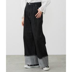 ジーンズ デニム デニムパンツ EDWIN エドウィン ロールアップ ストレート デニムパンツ ジーンズ レディース
