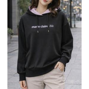 パーカー marie claire/bis UV配色カラー立体フードデザイントップス レディース