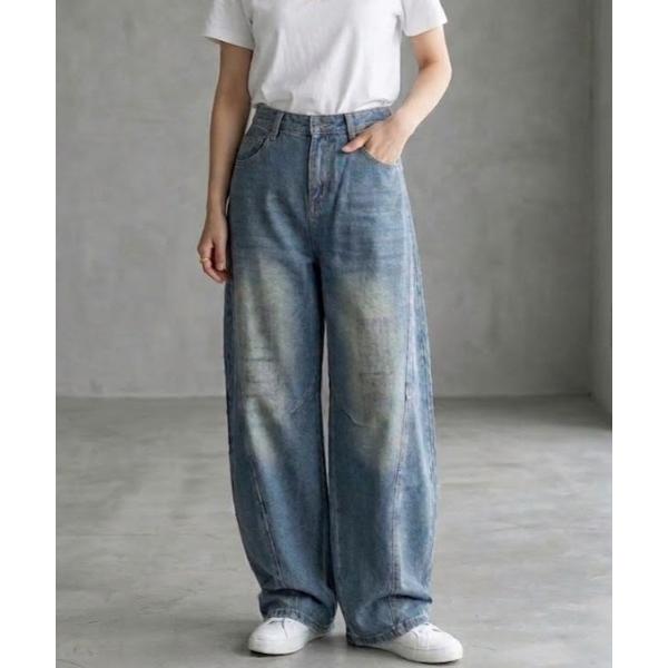 ワイドパンツ ジーンズ デニム デニムパンツ エクストリームワイド デニムパンツ レディース