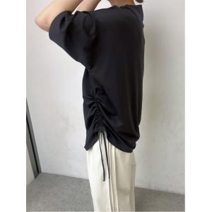 tシャツ Side drawstring big T-shirts サイドドローストリング ビッグTシャツ レディース