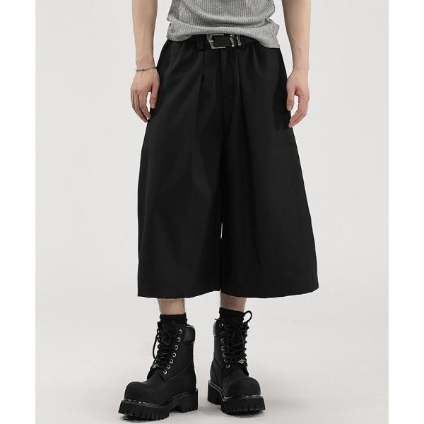スラックス ワイドストレートハーフパンツ メンズ レディース