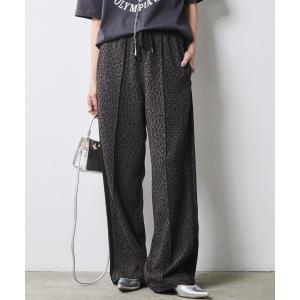 パンツ レオパードトラックパンツ「大きいサイズ有」シックスタイル レディース