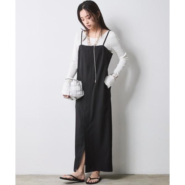 ワンピース フロントジップキャミソールワンピース「大きいサイズ有」シックスタイル
