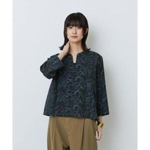 ブラウス シャツ 「アーティストコラボ」LOISIR×TORANEKOBONBON エンブロイダリーブラウス レディース